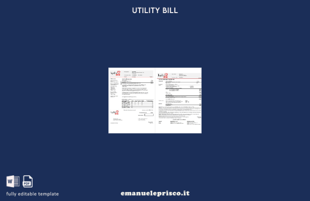 modello di bolletta elettrica Hydro One di USA Ontario in stile verificato (pagi